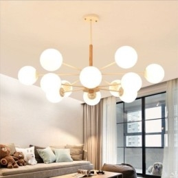 Lampada a sospensione Magic Bean Lampada creativa in legno nordico