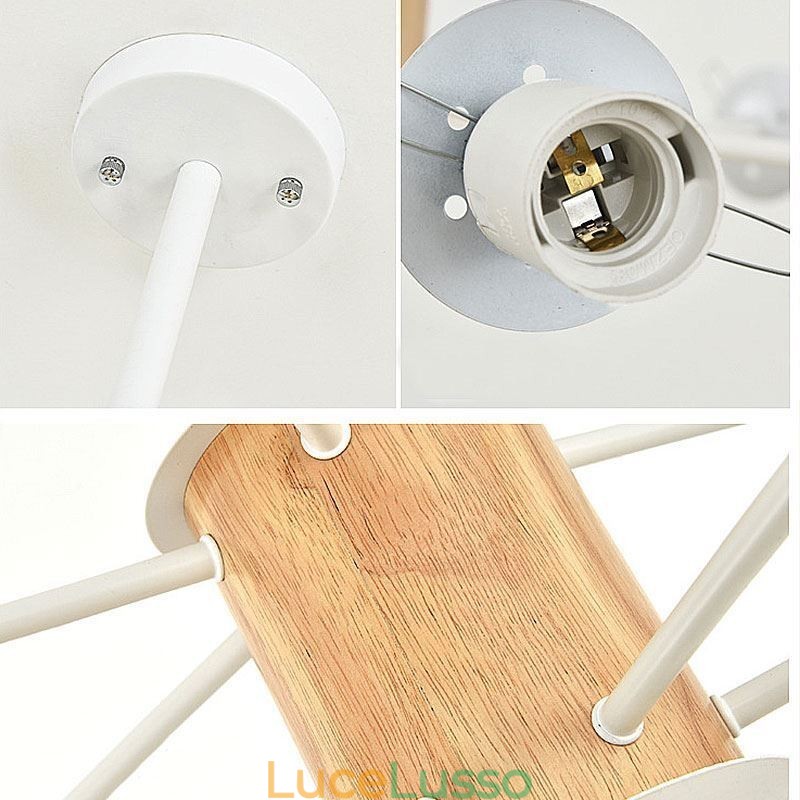 Lampada a sospensione Magic Bean Lampada creativa in legno nordico