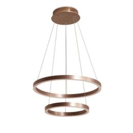 Lampada a sospensione Disegno Artigianato 2 Anelli Lampada 60+40cm