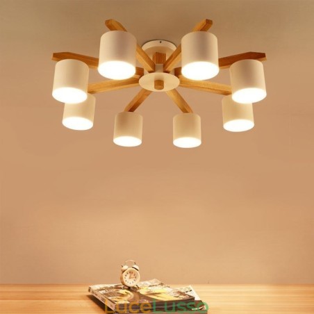 Lampada a sospensione Nordic Log Macaron Light Fitting Lampada a sospensione Nordic Log Macaron Light Fitting