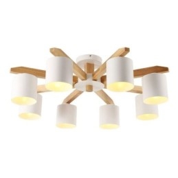 Lampada a sospensione Nordic Log Macaron Light Fitting