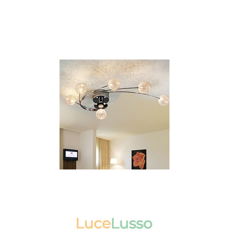 Plafoniera Modern Living Lampadine incluse 6 luci