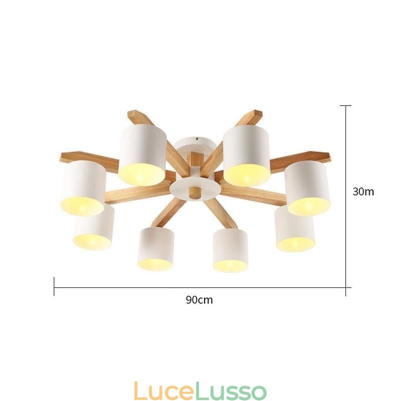 Lampada a sospensione Nordic Log Macaron Light Fitting