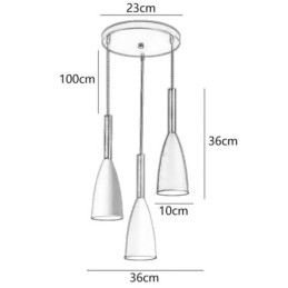 Lampada a sospensione moderna semplice a tre luci Lampada artistica in alluminio creativa per bar