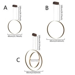 Lampada a sospensione nordica Lampada a sospensione a forma di anello in acrilico