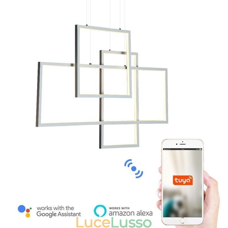 Lampada a sospensione nordica Lampada a sospensione quadrata geometrica