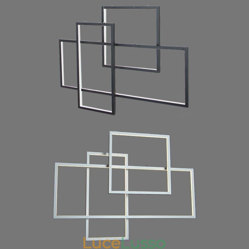 Lampada a sospensione nordica Lampada a sospensione quadrata geometrica