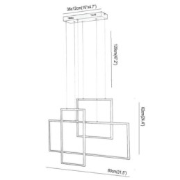 Lampada a sospensione nordica Lampada a sospensione quadrata geometrica