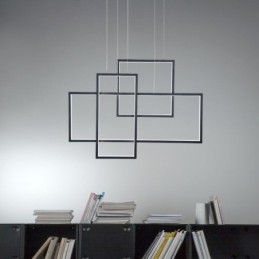 Lampada a sospensione nordica Lampada a sospensione quadrata geometrica