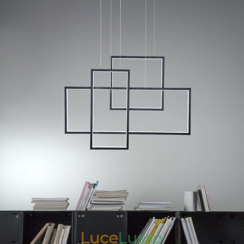 Lampada a sospensione nordica Lampada a sospensione quadrata geometrica