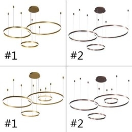 Lampada a sospensione postmoderna Lampada a sospensione a forma di anello in acrilico
