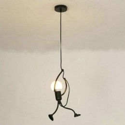 Moderna semplice lampada a sospensione a forma di omino lampada creativa