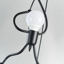 Moderna semplice lampada a sospensione a forma di omino lampada creativa