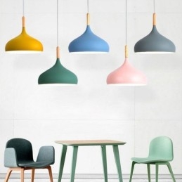Lampada a sospensione moderna in alluminio Macaron Lampada regolabile per la casa