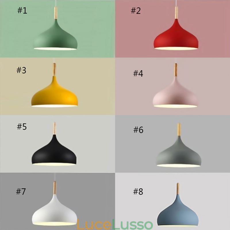 Lampada a sospensione moderna in alluminio Macaron Lampada regolabile per la casa