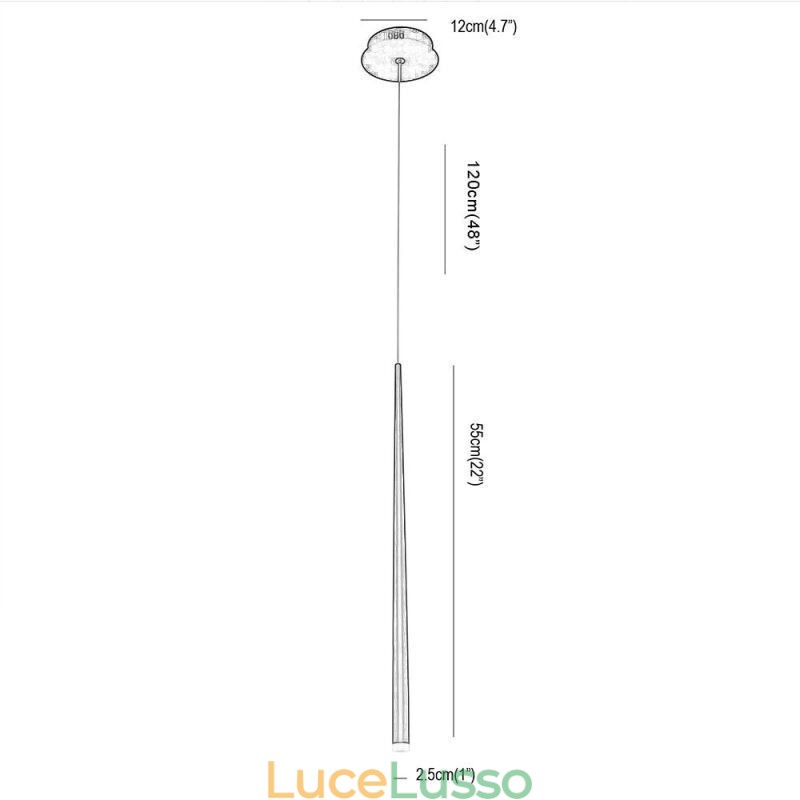 Lampada a sospensione contemporanea a forma di cilindro Meteor Rain Lighting