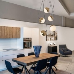 Lampada a sospensione a grappolo nordico Lampada a forma di cerchio creativo Illuminazione