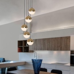 Lampada a sospensione a grappolo nordico Lampada a forma di cerchio creativo Illuminazione