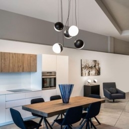 Lampada a sospensione a grappolo nordico Lampada a forma di cerchio creativo Illuminazione