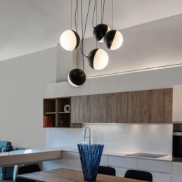 Lampada a sospensione a grappolo nordico Lampada a forma di cerchio creativo Illuminazione