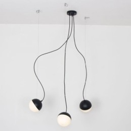 Lampada a sospensione a grappolo di sfere nordiche, moderna, creativa, forma rotonda, illuminazione