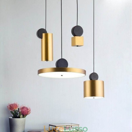 Lampada a sospensione moderna Lampada acrilica nordica Illuminazione geometrica Luce Lampada a sospensione moderna Lampada acrilica nordica Illuminazione geometrica Luce