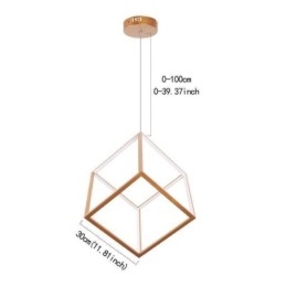 Lampada a sospensione postmoderna Lampada a sospensione geometrica in oro