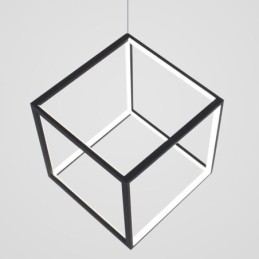 Lampada a sospensione nera Cubo geometrico Illuminazione LBY18069