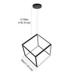 Lampada a sospensione nera Cubo geometrico Illuminazione LBY18069