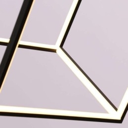 Lampada a sospensione nera Cubo geometrico Illuminazione LBY18069