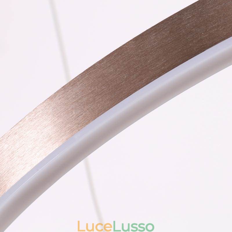 Lampada a sospensione Disegno Artigianato 2 Anelli Lampada 60+40cm