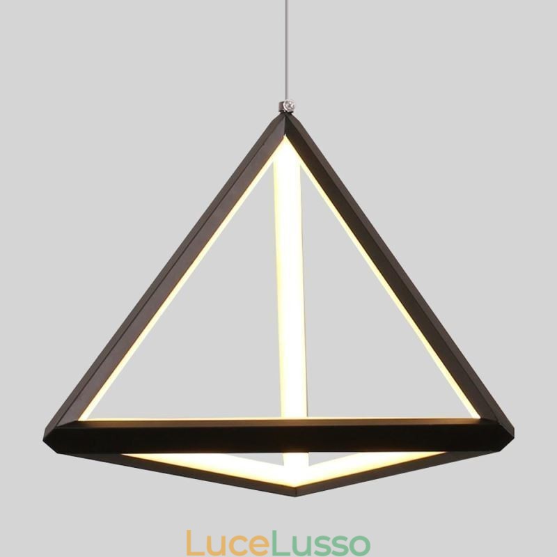 Lampada a sospensione postmoderna, luce geometrica a triangolo, lampada creativa, illuminazione