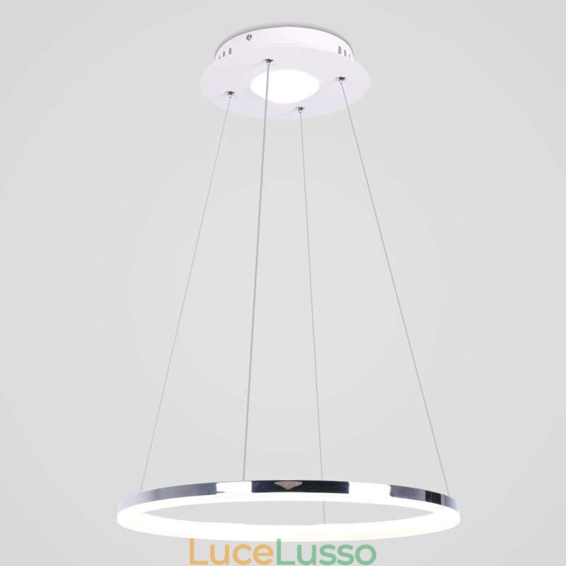 Lampada a sospensione moderna in acrilico circolare da 40 cm