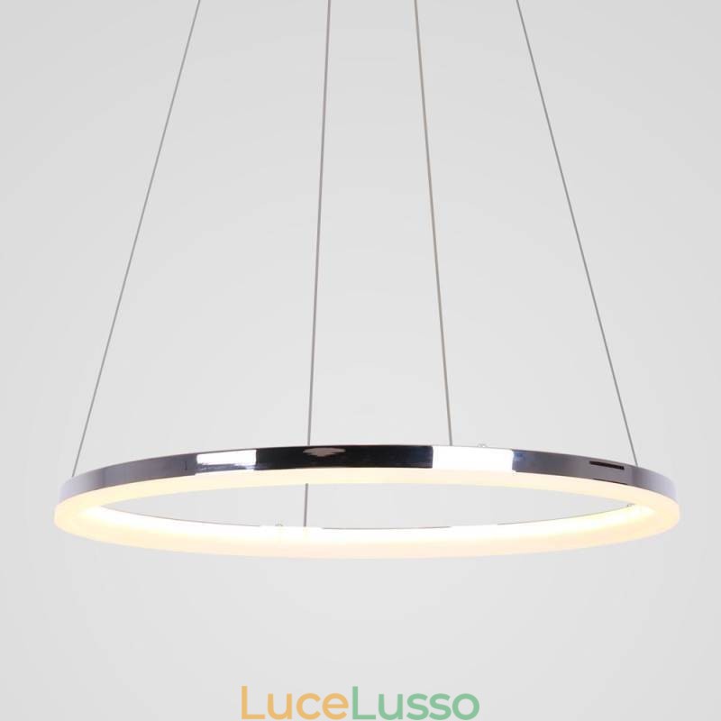 Lampada a sospensione moderna in acrilico circolare da 40 cm