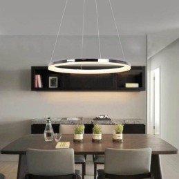 Lampada a sospensione moderna in acrilico circolare da 40 cm