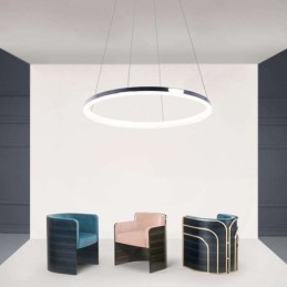 Lampada a sospensione moderna in acrilico circolare da 40 cm