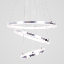 Lampada a sospensione moderna in acrilico con 3 anelli, 40+30+20cm