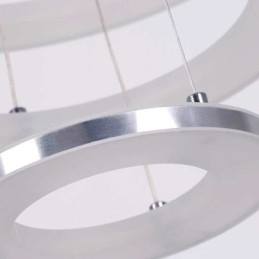 Lampada a sospensione moderna in acrilico con 3 anelli, 40+30+20cm