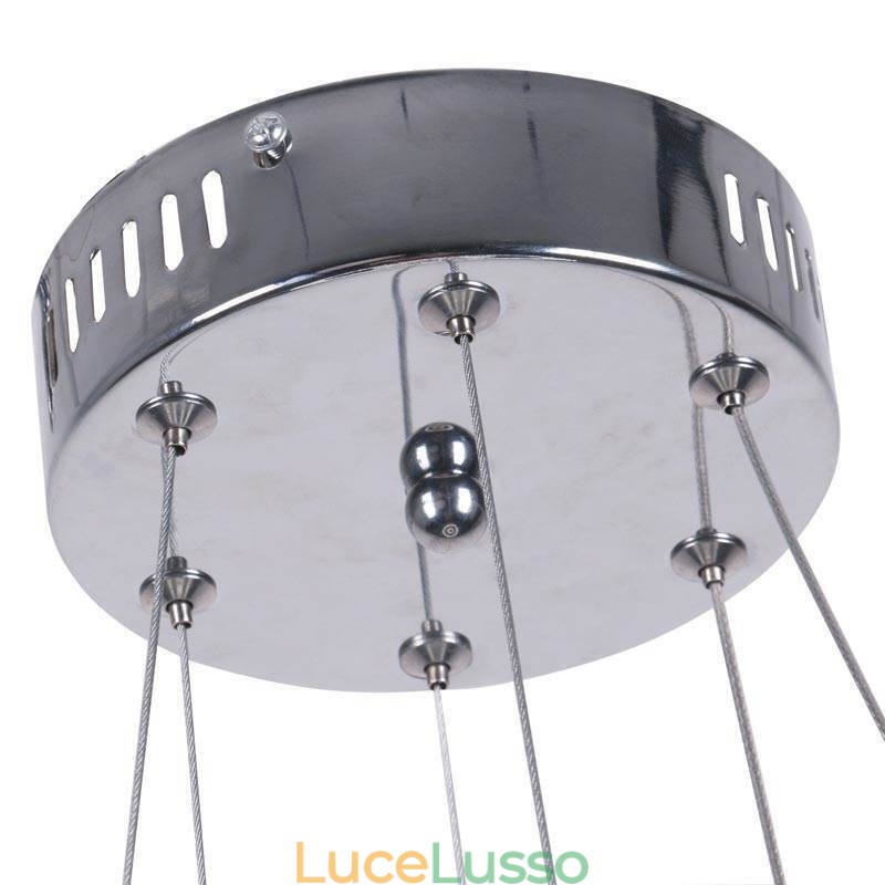 Lampada a sospensione moderna in acrilico 2 anelli lampada 40+20cm