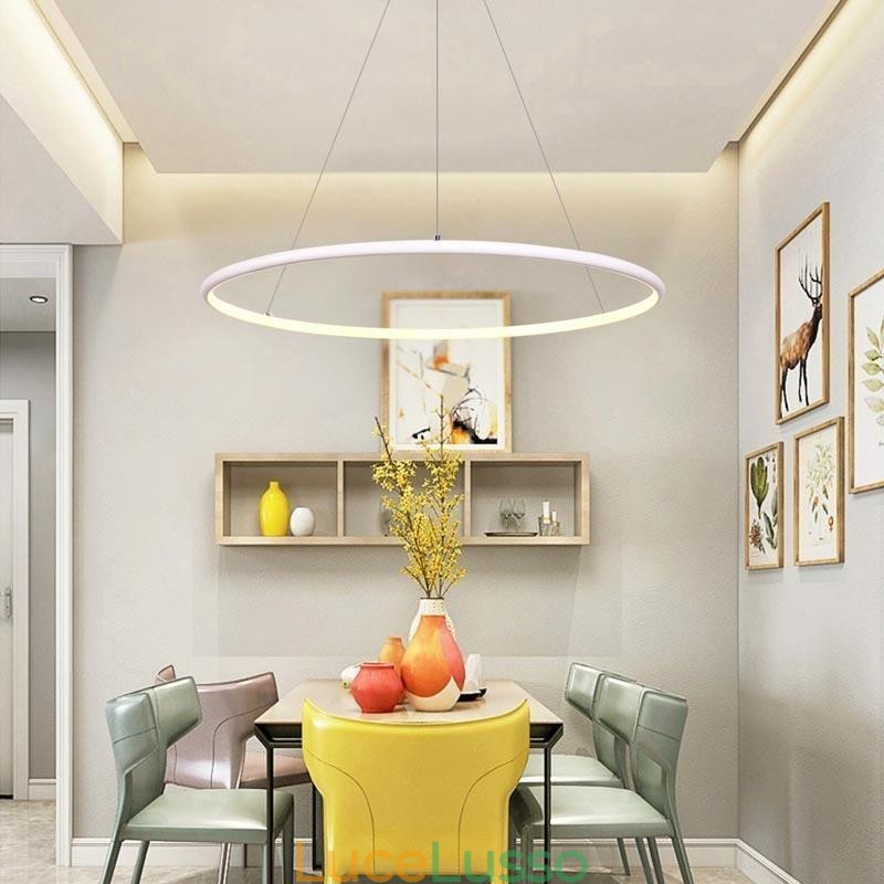 Lampada a sospensione moderna circolare 60cm 80cm