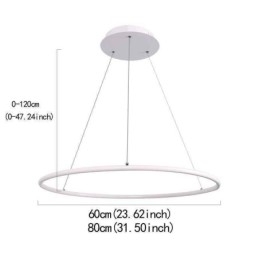 Lampada a sospensione moderna circolare 60cm 80cm
