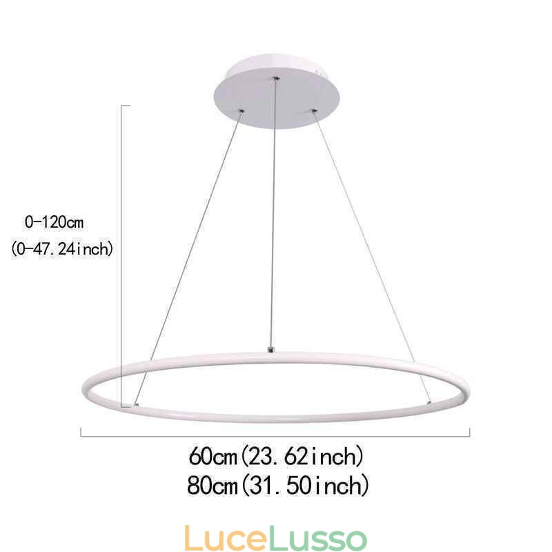 Lampada a sospensione moderna circolare 60cm 80cm