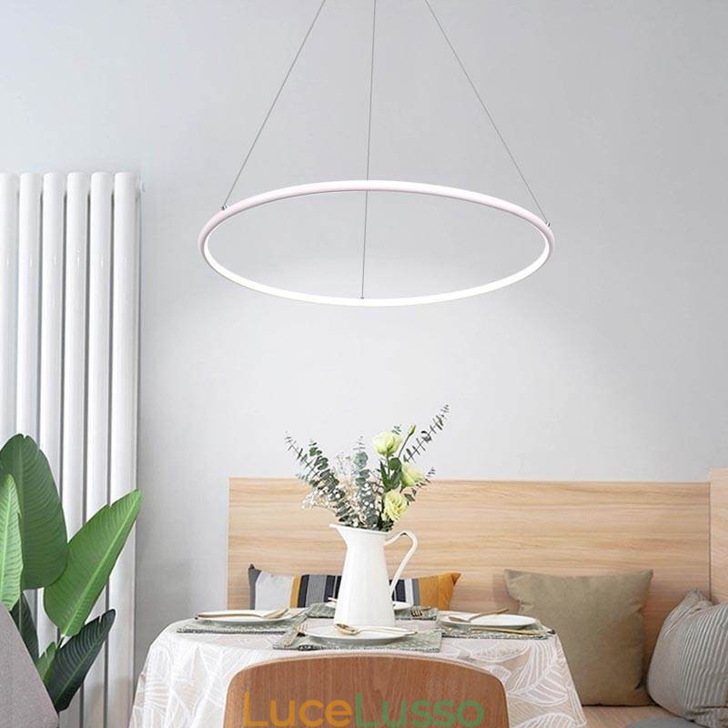 Lampada a sospensione moderna circolare 60cm 80cm