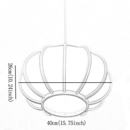 Lampada a sospensione creativa in bambù giapponese Lampada a sospensione moderna e semplice Lampada rotonda da sala da tè