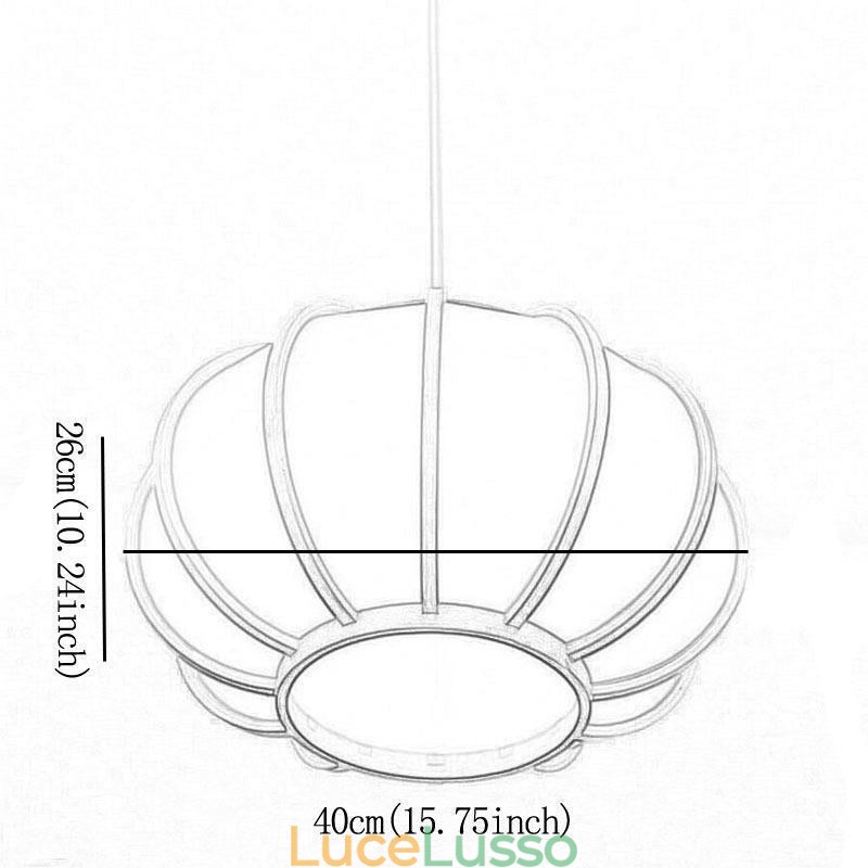 Lampada a sospensione creativa in bambù giapponese Lampada a sospensione moderna e semplice Lampada rotonda da sala da tè