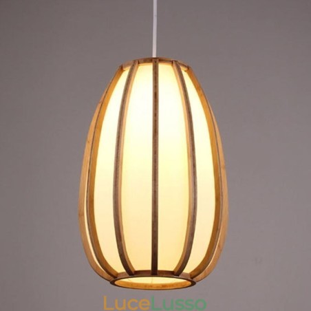 Lampada a sospensione in bambù Visual Comfort Lampada a sospensione in bambù Visual Comfort
