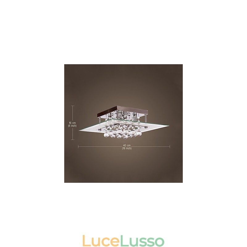Plafoniera moderna in cristallo Living 5 luci