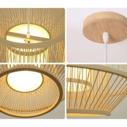 Lanterna in bambù Lampada a sospensione Lampada a sospensione giapponese creativa