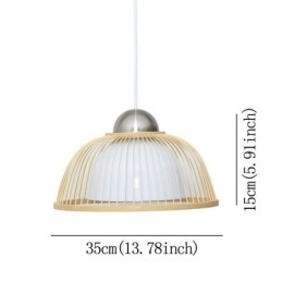 Moderna semplice lampada a sospensione rivolta verso il basso speciale lampada a sospensione in bambù illuminazione da comodino