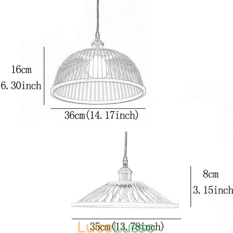 Lampada a sospensione a cupola in bambù Lampada a sospensione intrecciata a mano